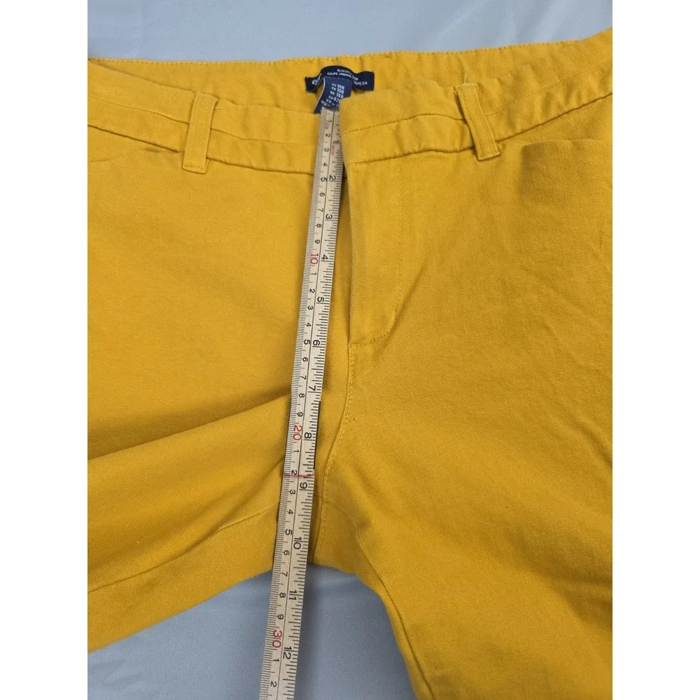 GAP Slim Crop Pants Womens Size 10 Regular Dark Mustard Yellow Two Way Stretch